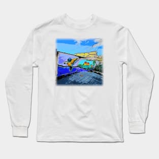 parrot, Mural, oil painting Long Sleeve T-Shirt